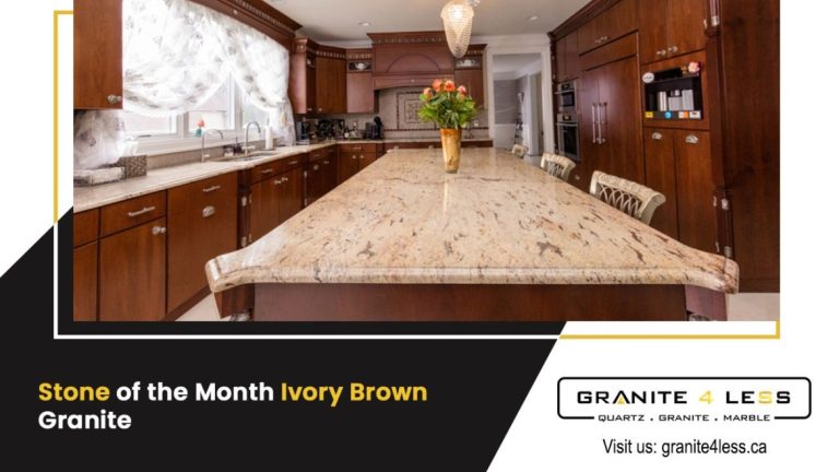 STONE OF THE MONTH: IVORY BROWN GRANITE.