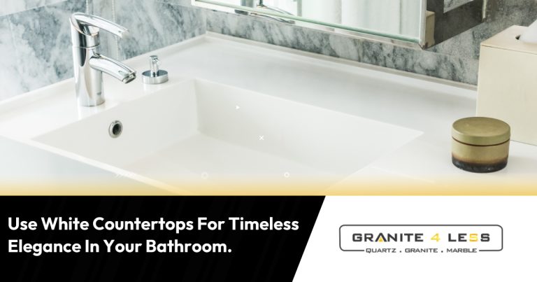 Use White Countertops For Timeless Elegance In Your Bathroom.