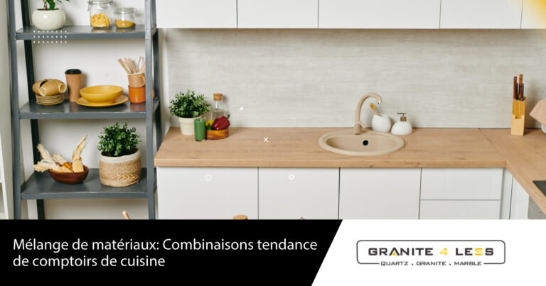 Mélange de matériaux: Combinaisons tendance de comptoirs de cuisine