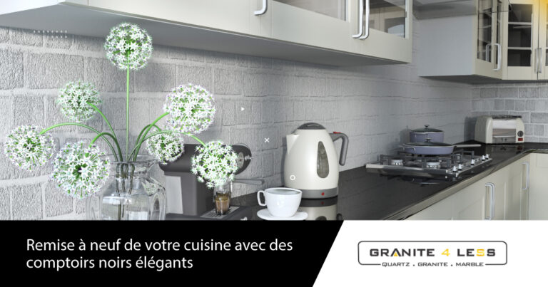 Remise à neuf de votre cuisine avec des comptoirs noirs élégants